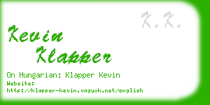 kevin klapper business card